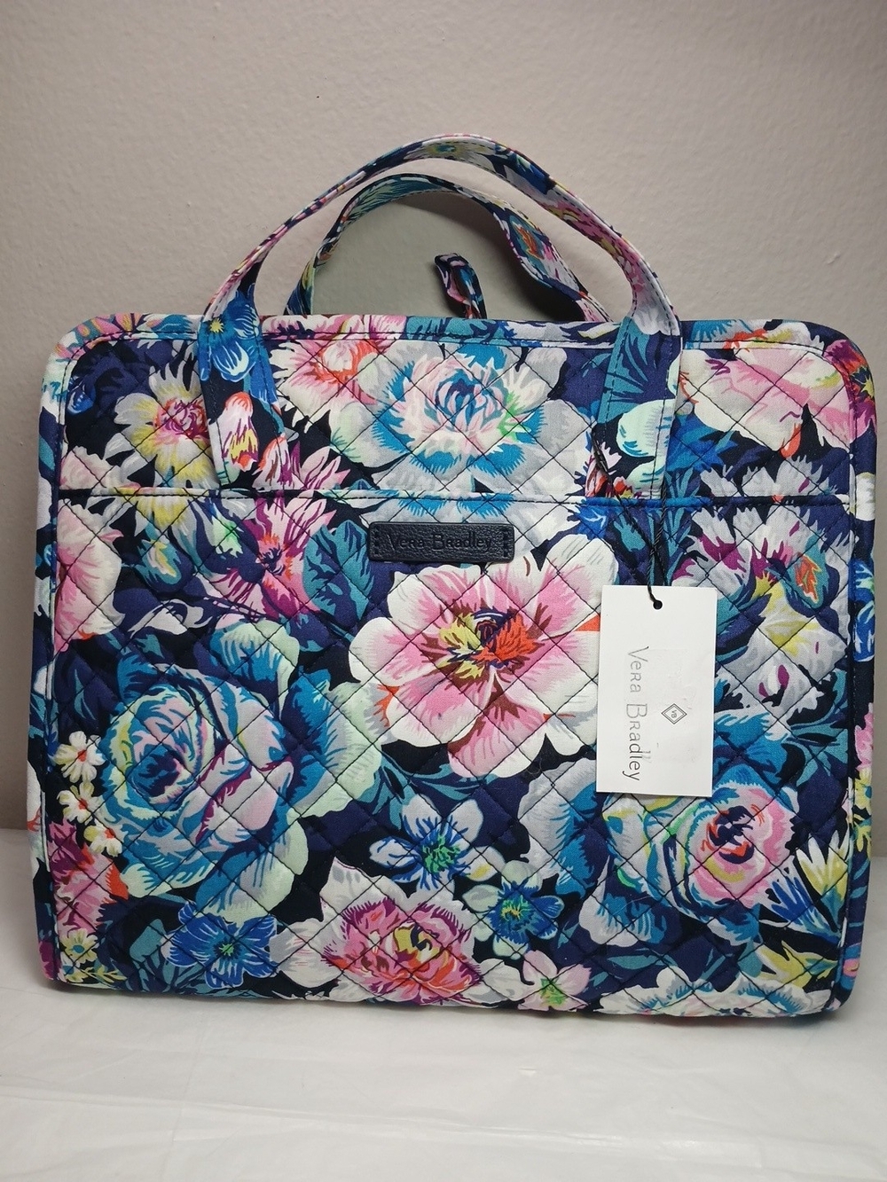 Vera Bradley Floral Quilted Hanging Travel Cosmetic Bag In Garden Grove NWT